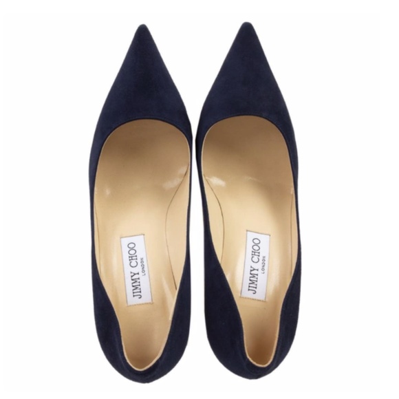 JIMMY CHOO Suede  Pumps in navy - Picture 9 of 10